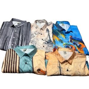 HARDADDY Mens Lot Of Shirts (5) 4XLT  Hawaiian Style Short Sleeve